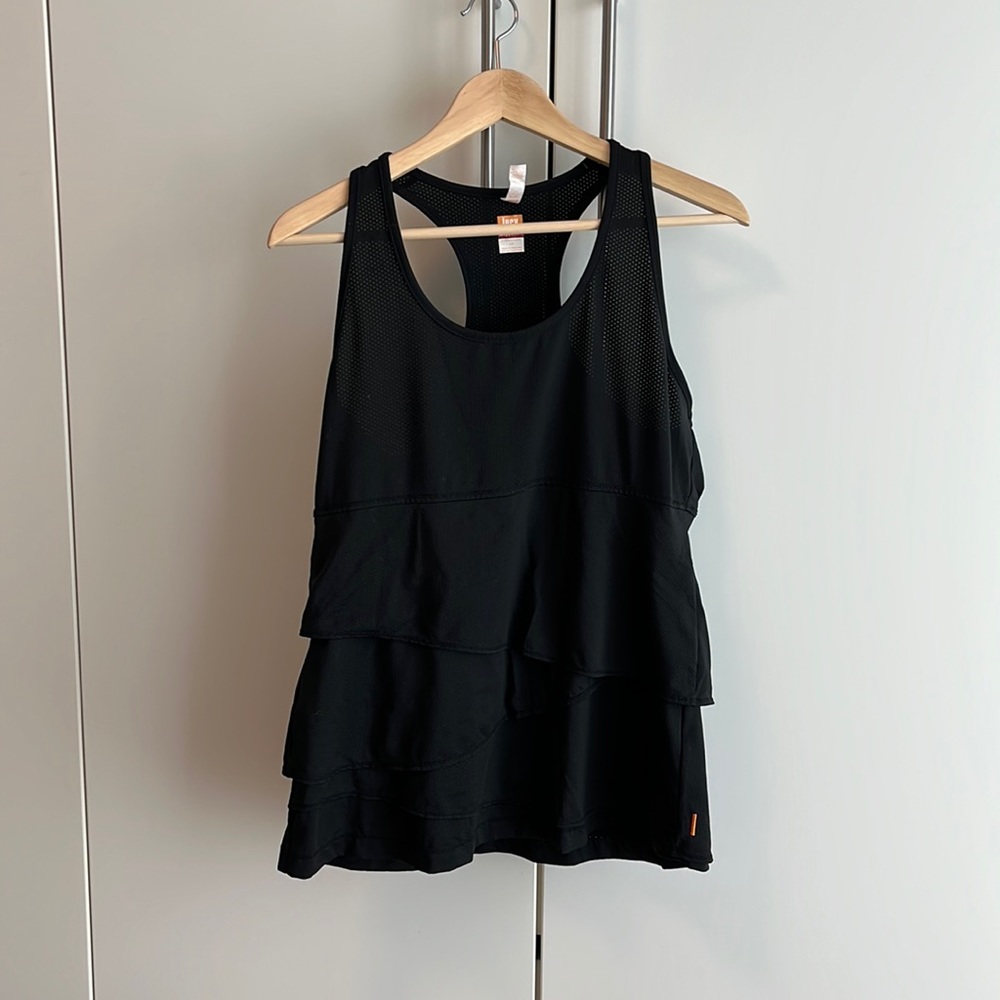 Lucy tiered workout racer back tank size L.